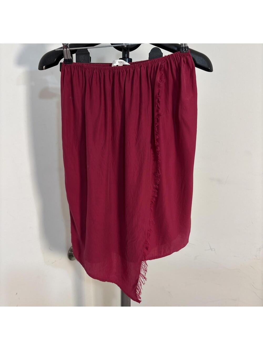 Ulla Johnson Silk‎ Red Asymmetrical Skirt Sz 2